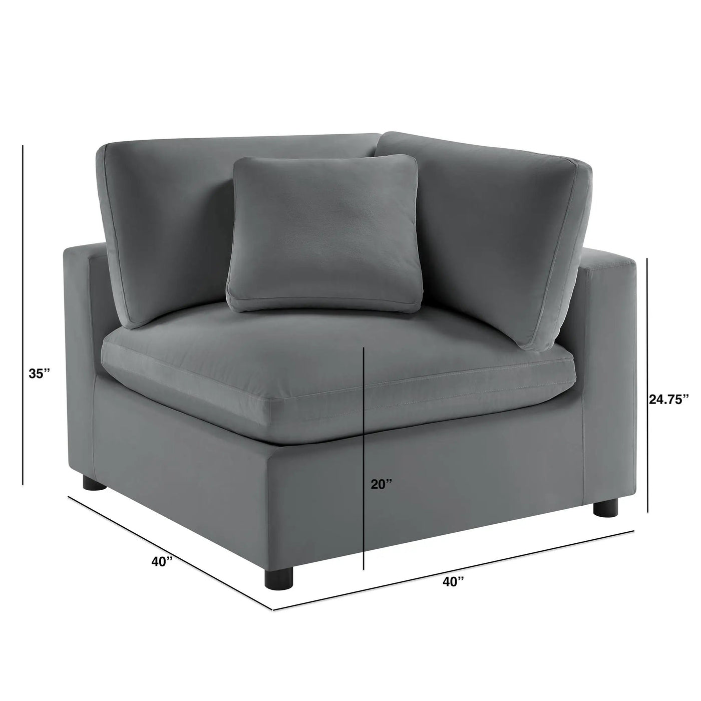 Caylie - Corner Wedge Chair by HouseOfZazla