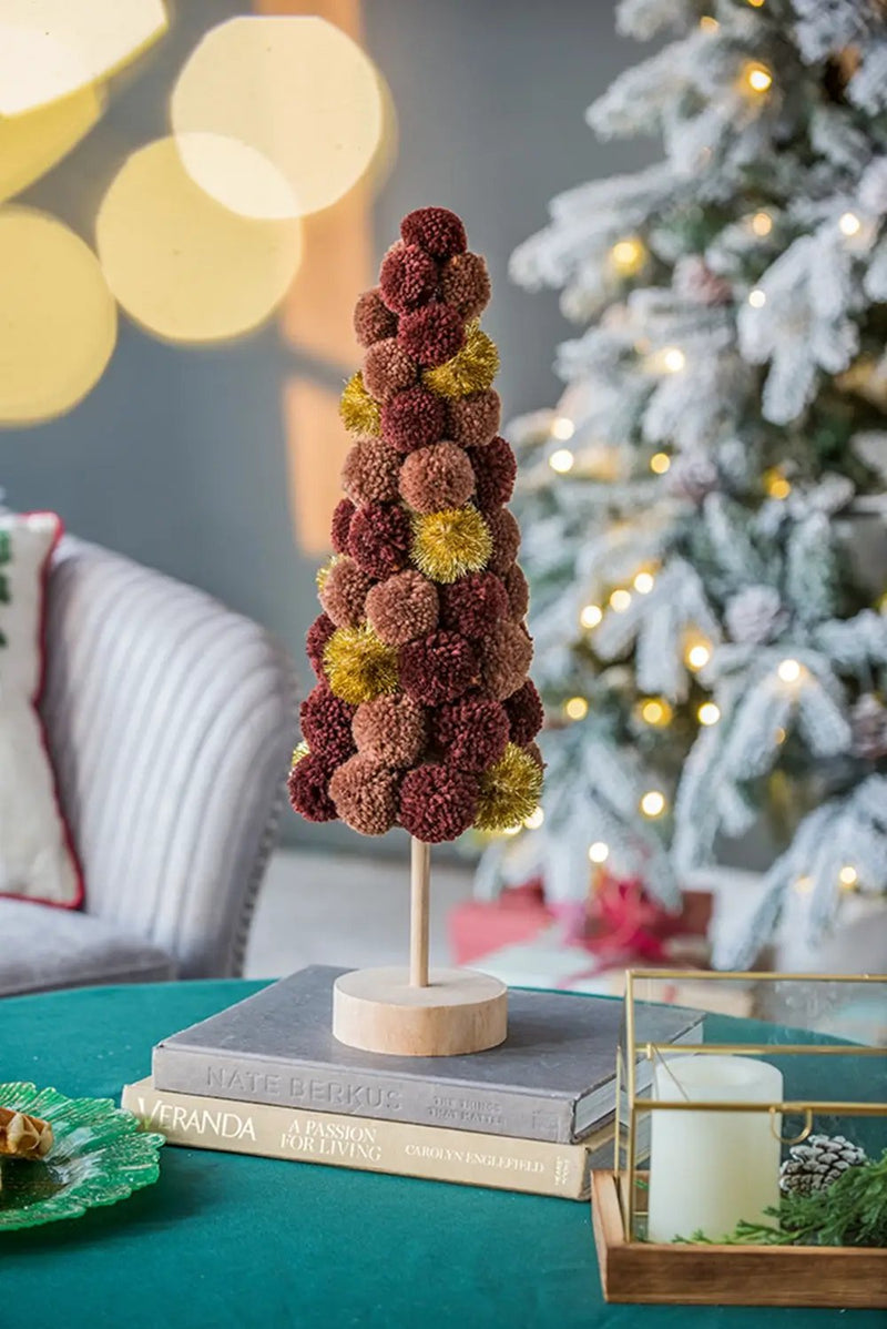 6.7x6.7x20" Tree Christmas Table Decor, Coffee by HouseOfZazla