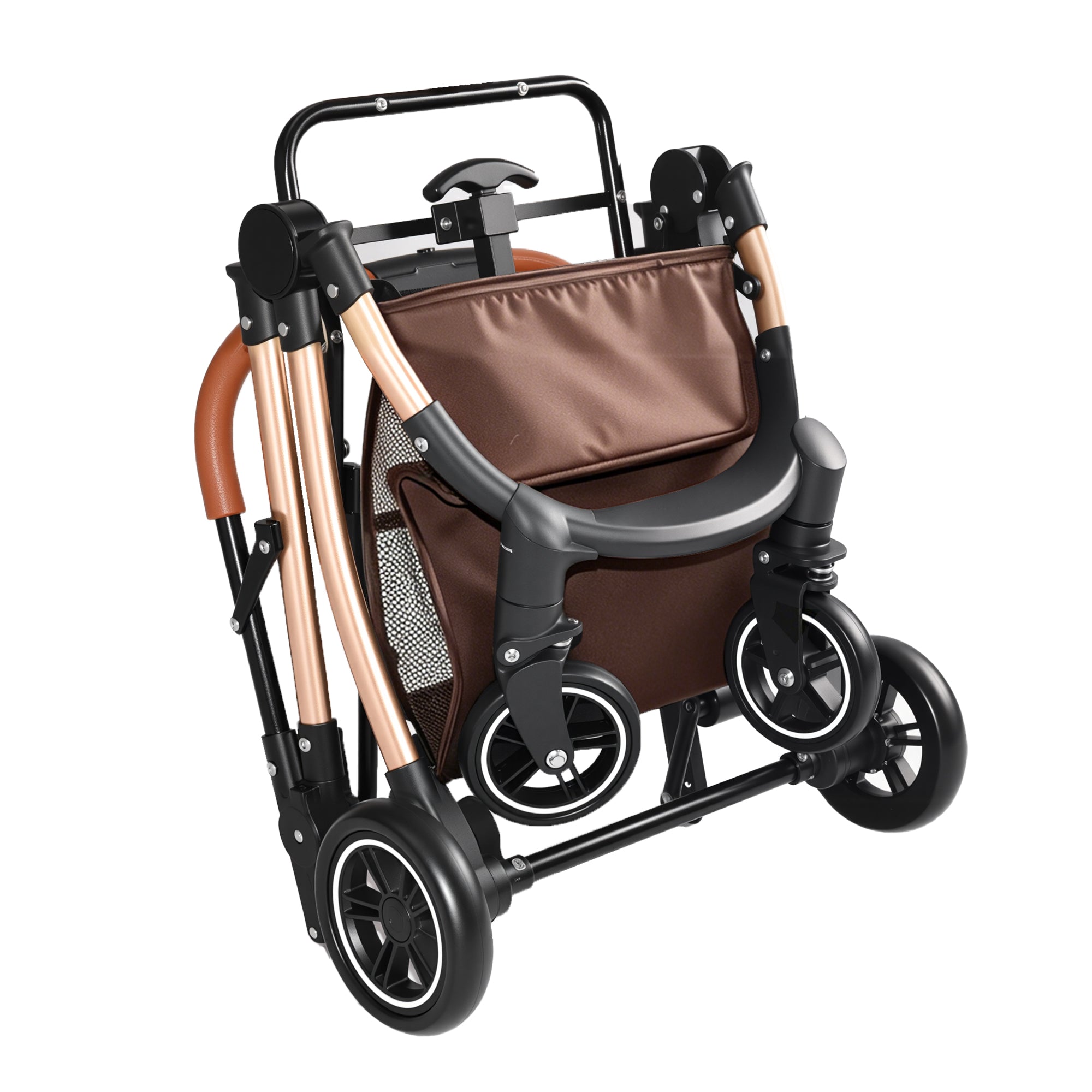 Pet Stroller for Dogs and Cats, 2-in-1 Detachable Foldable With Sun Canopy by HouseOfZazla