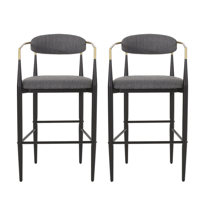 Upholstered Bar Stools With Backs For Kitchen Island (Set of 2) by HouseOfZazla