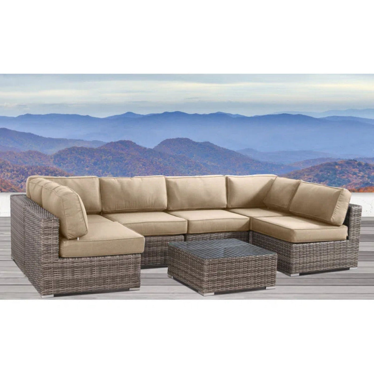 Seating Set With Cushions Handcrafted Wicker Design, photo 29 of 31