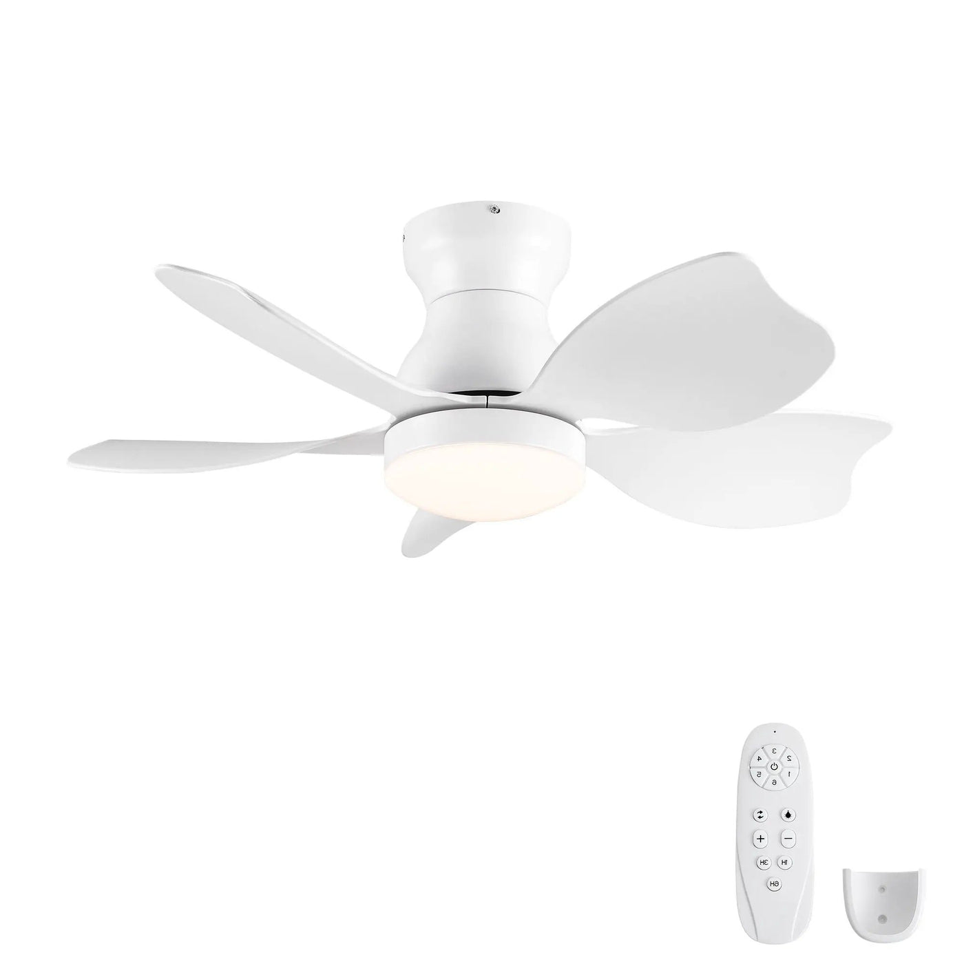Low Profile Flush Mount Ceiling Fan With Light by HouseOfZazla