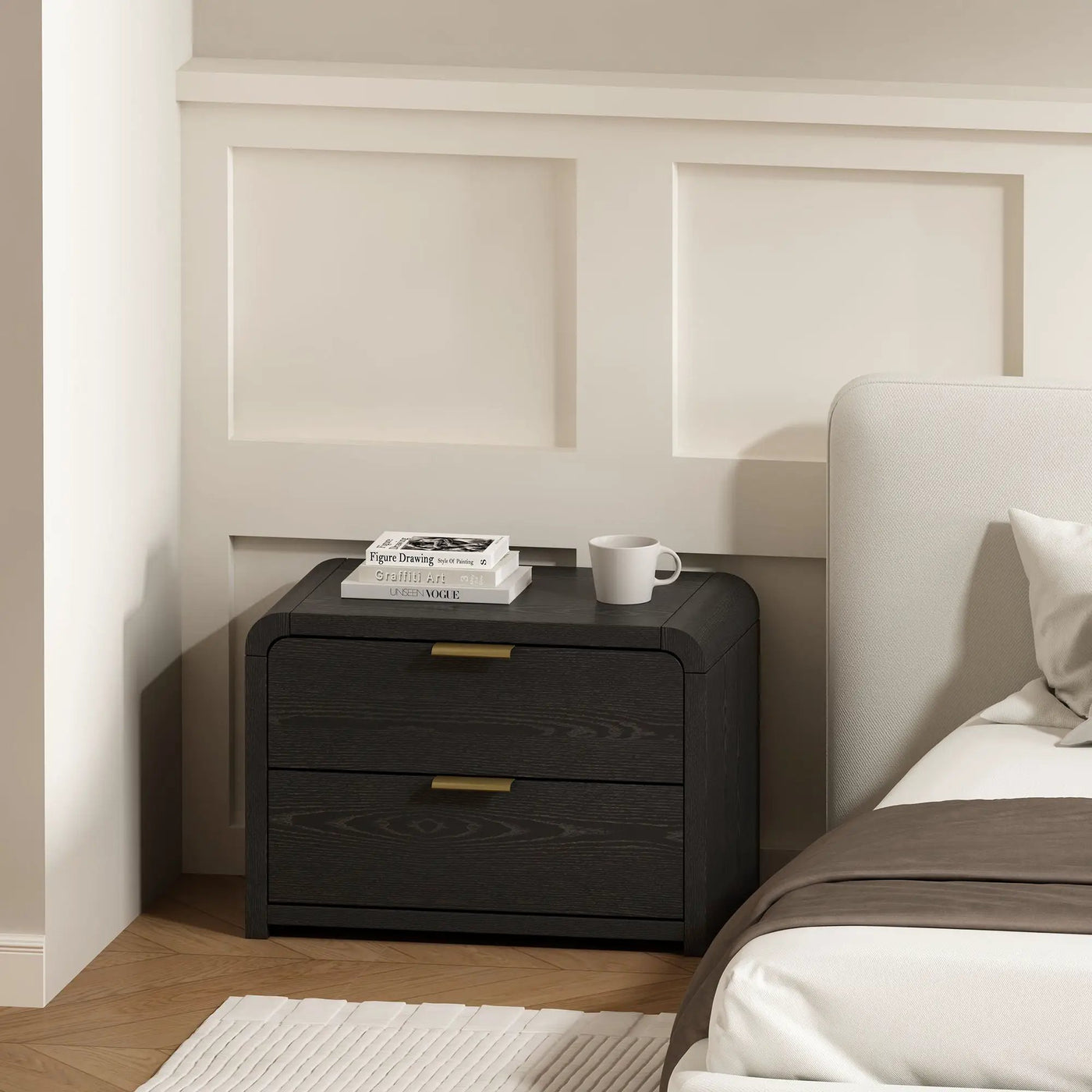 Grace - Nightstand With Modern Minimalist Design by HouseOfZazla