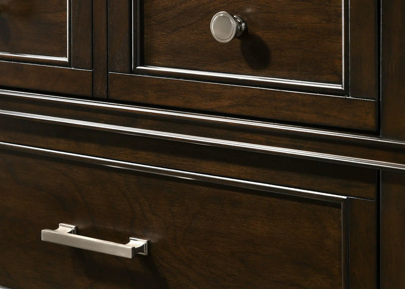 Merlot - 6 Drawer Dresser - Mahogany by HouseOfZazla