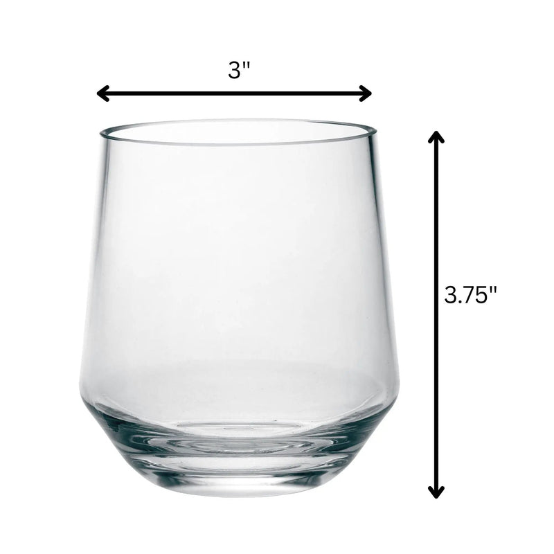 Leadingware Unbreakable Tritan Wine Glass (Set of 4), Bpa Free, 12Oz - Clear by HouseOfZazla