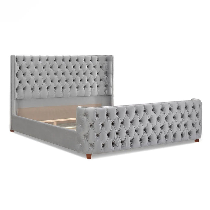 Brooklyn - Tufted Panel Bed Headboard And Footboard Set by HouseOfZazla
