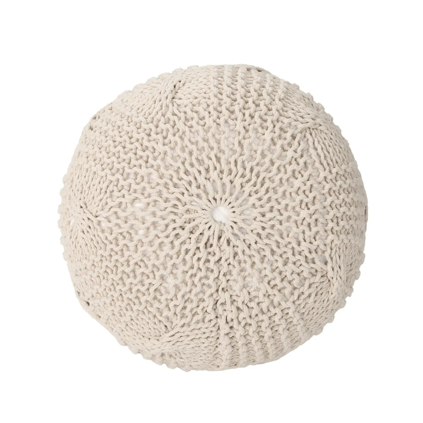 Bordeaux - Knitted Round Pouf by HouseOfZazla