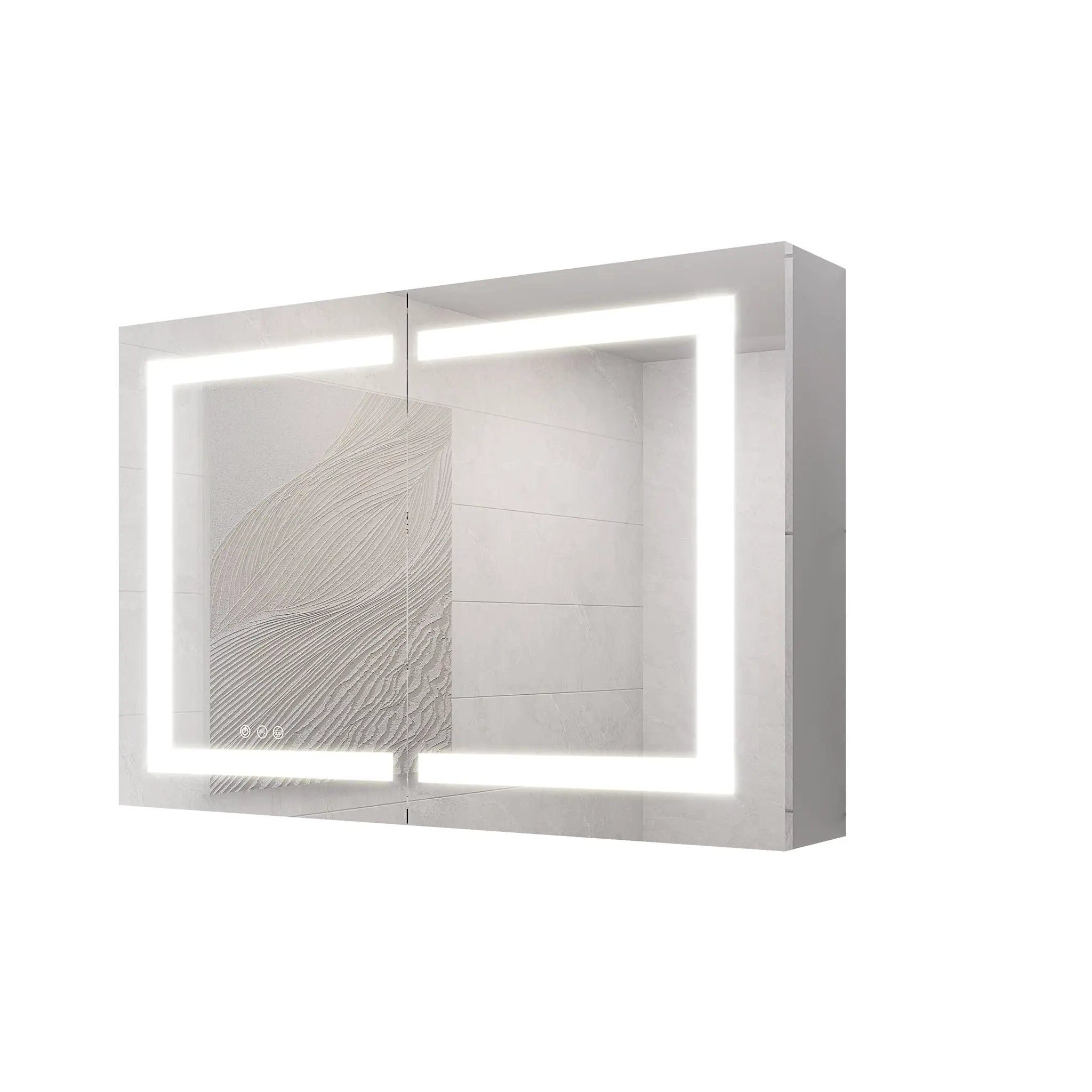 Medicine Cabinet With LED Vanity Mirror, Anti-Fog, Waterproof, Dimmable With Touch Switch by HouseOfZazla