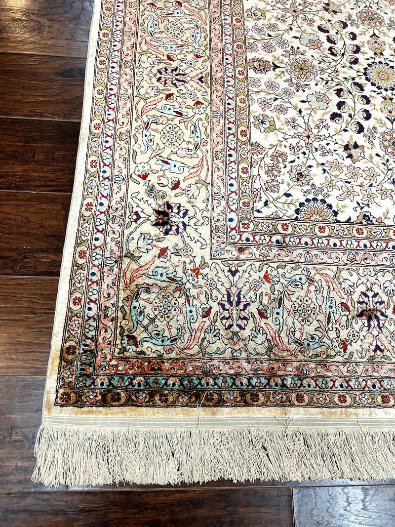 Wonderful Turkish Silk Rug 8x12, Handmade, Fine 320 KPSI by Jewel Rugs