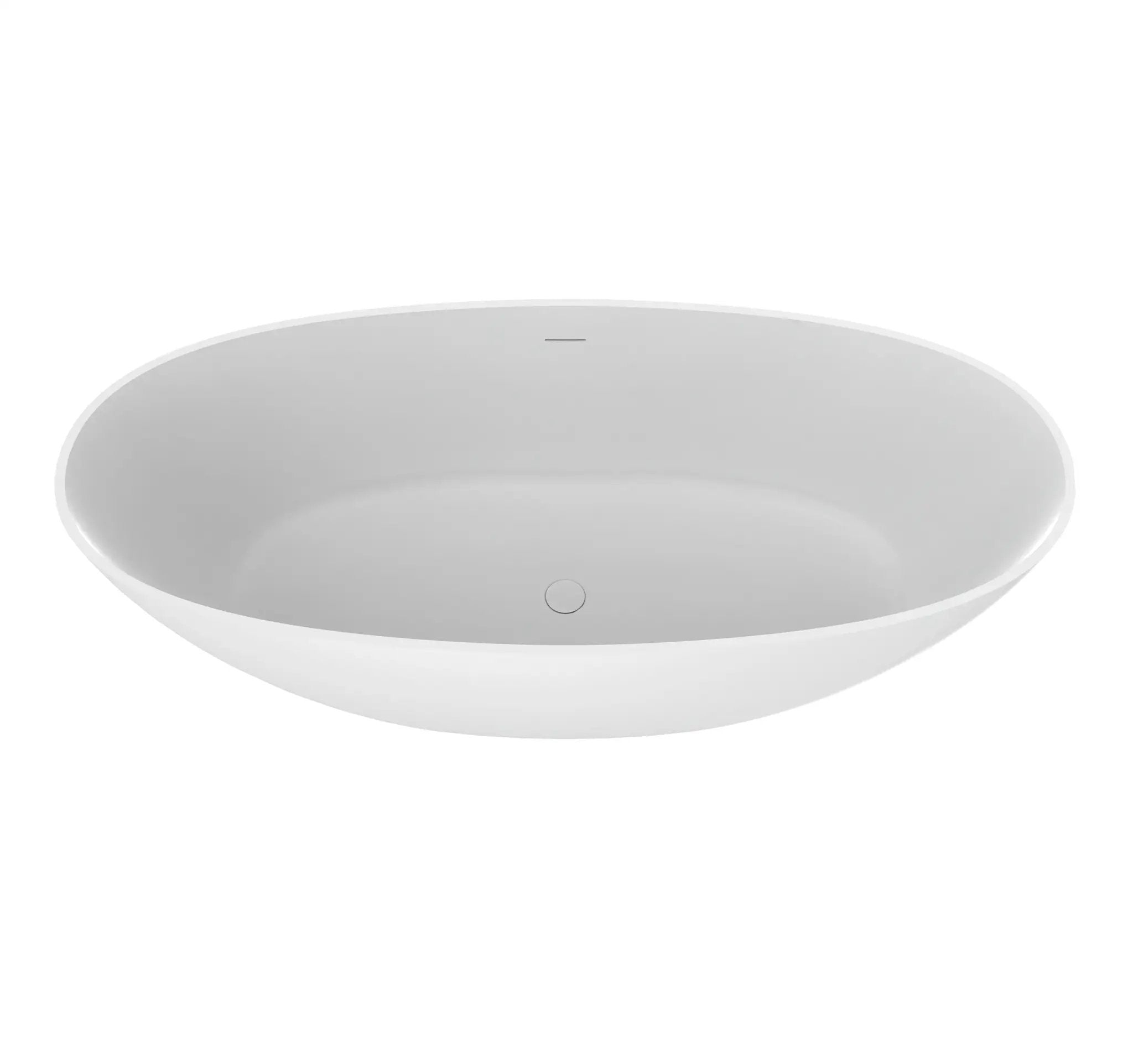 70.87 Inch Freestanding Solid Surface Soaking Bathtub by HouseOfZazla