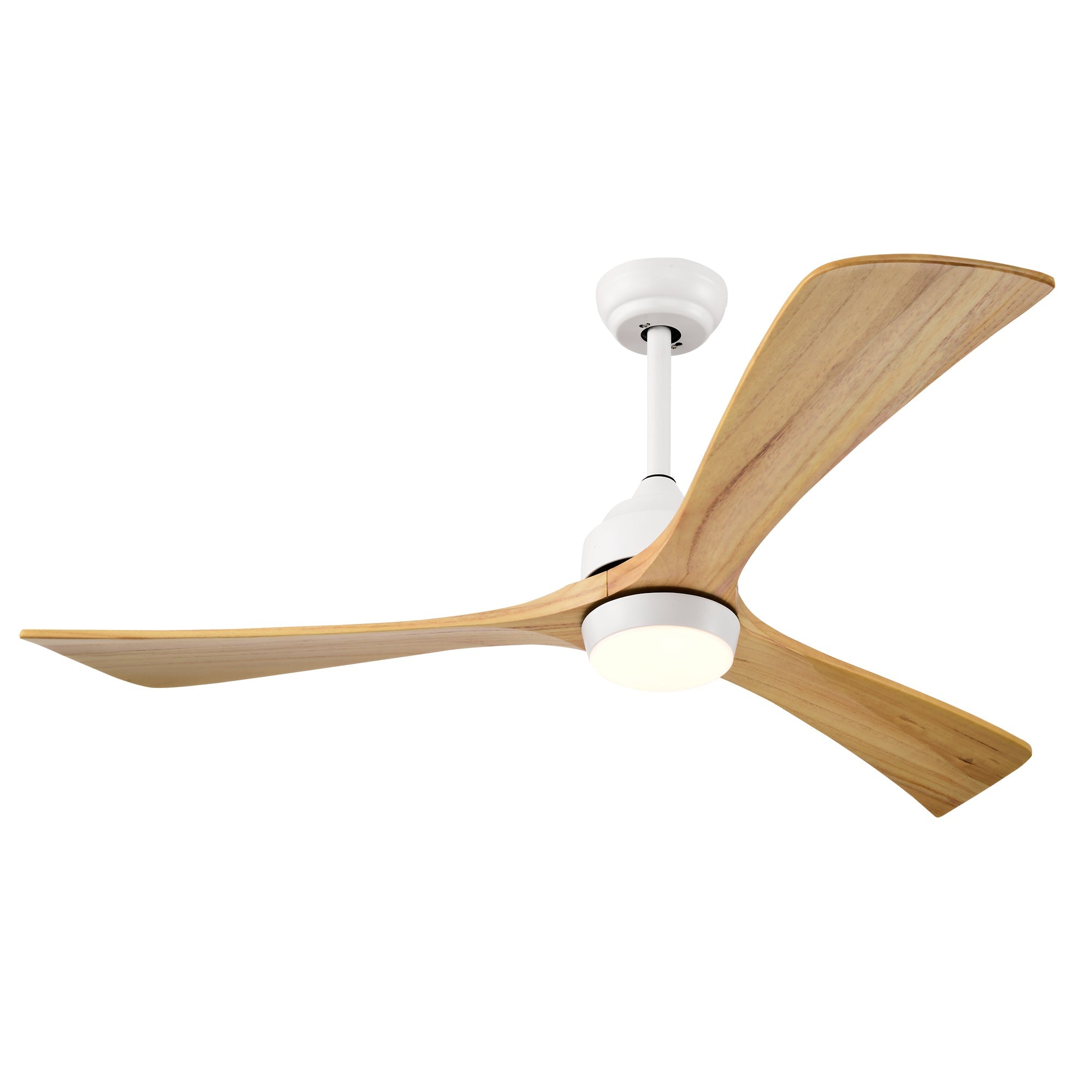 52" Solid Wood Blades Ceiling Fan with Lights and Remote Control by HouseOfZazla