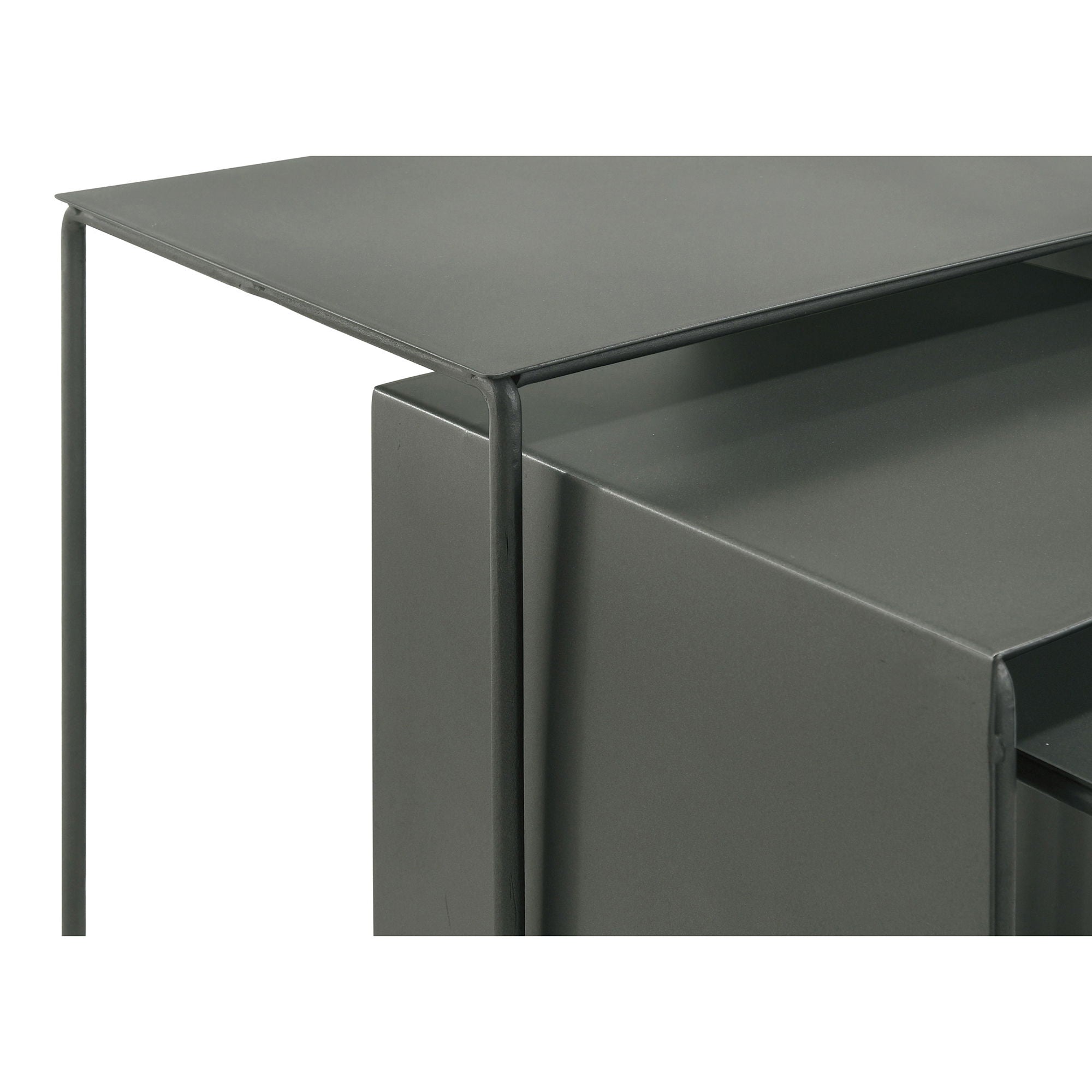 Vestal - 3 Piece Rectangular Nesting Table Set - Gray