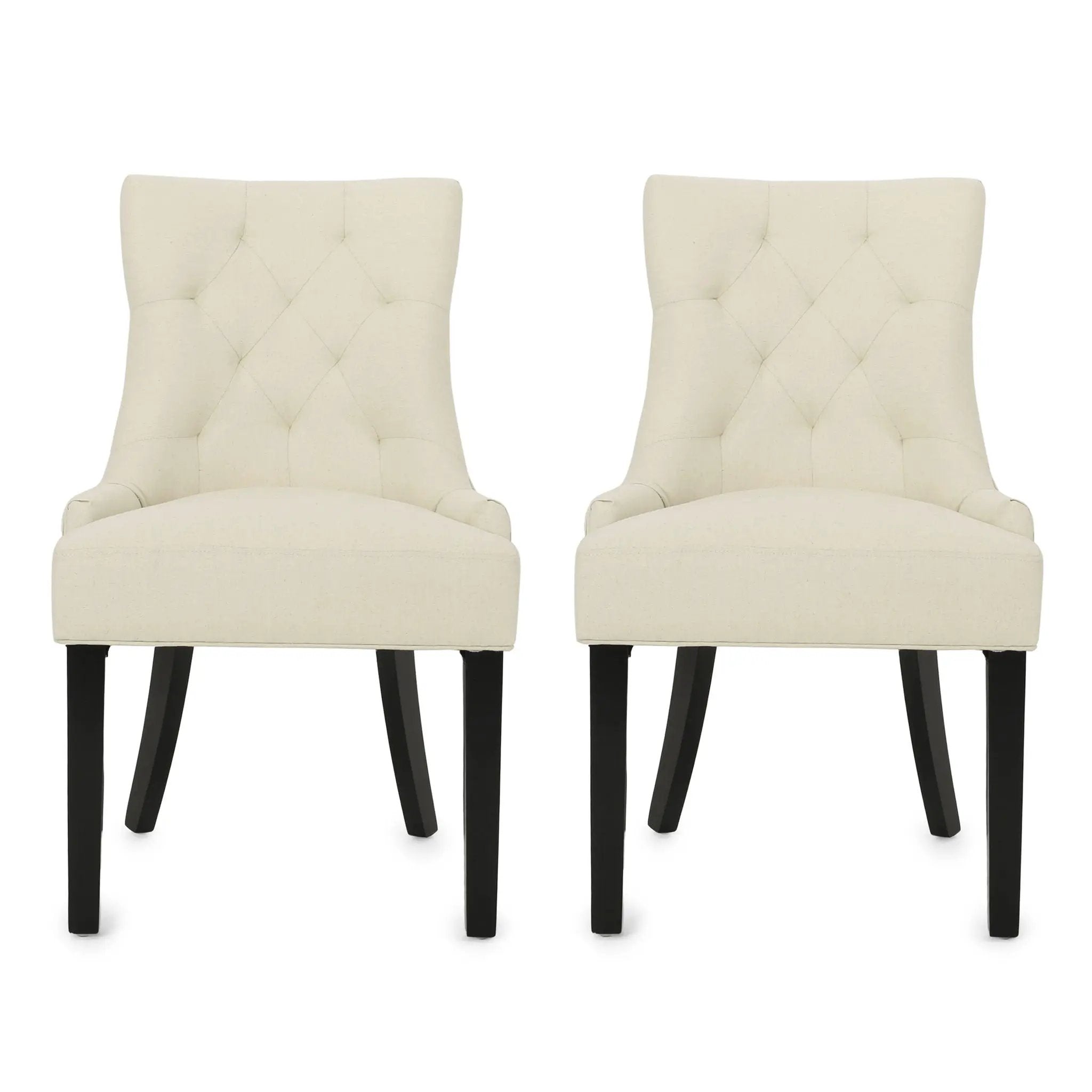 Cheney Contemporary Dining Chair Tufted Upholstery (Set of 2) by HouseOfZazla