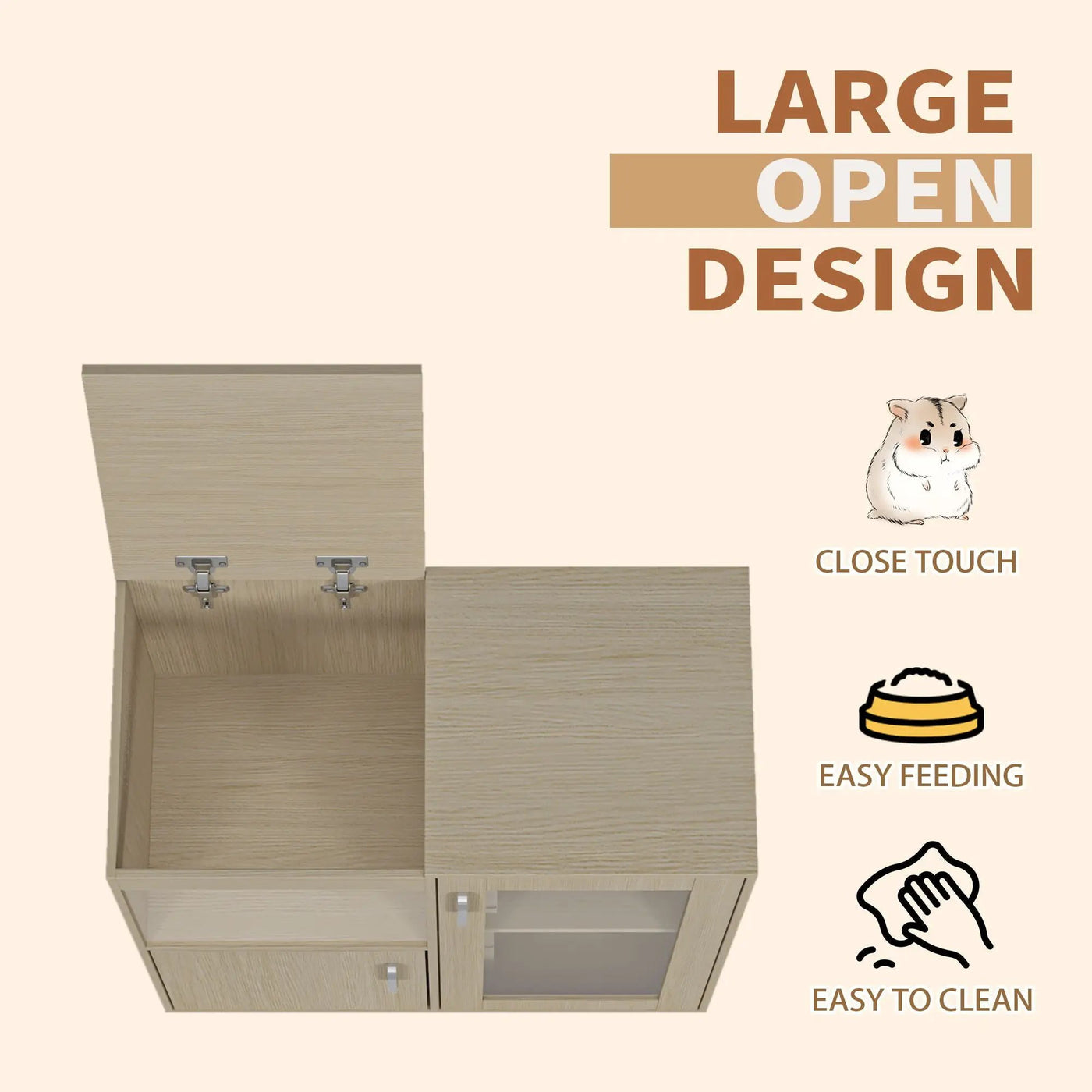 4 Tier Hamster Cage With Acrylic Windows And Storage Cabinet by HouseOfZazla