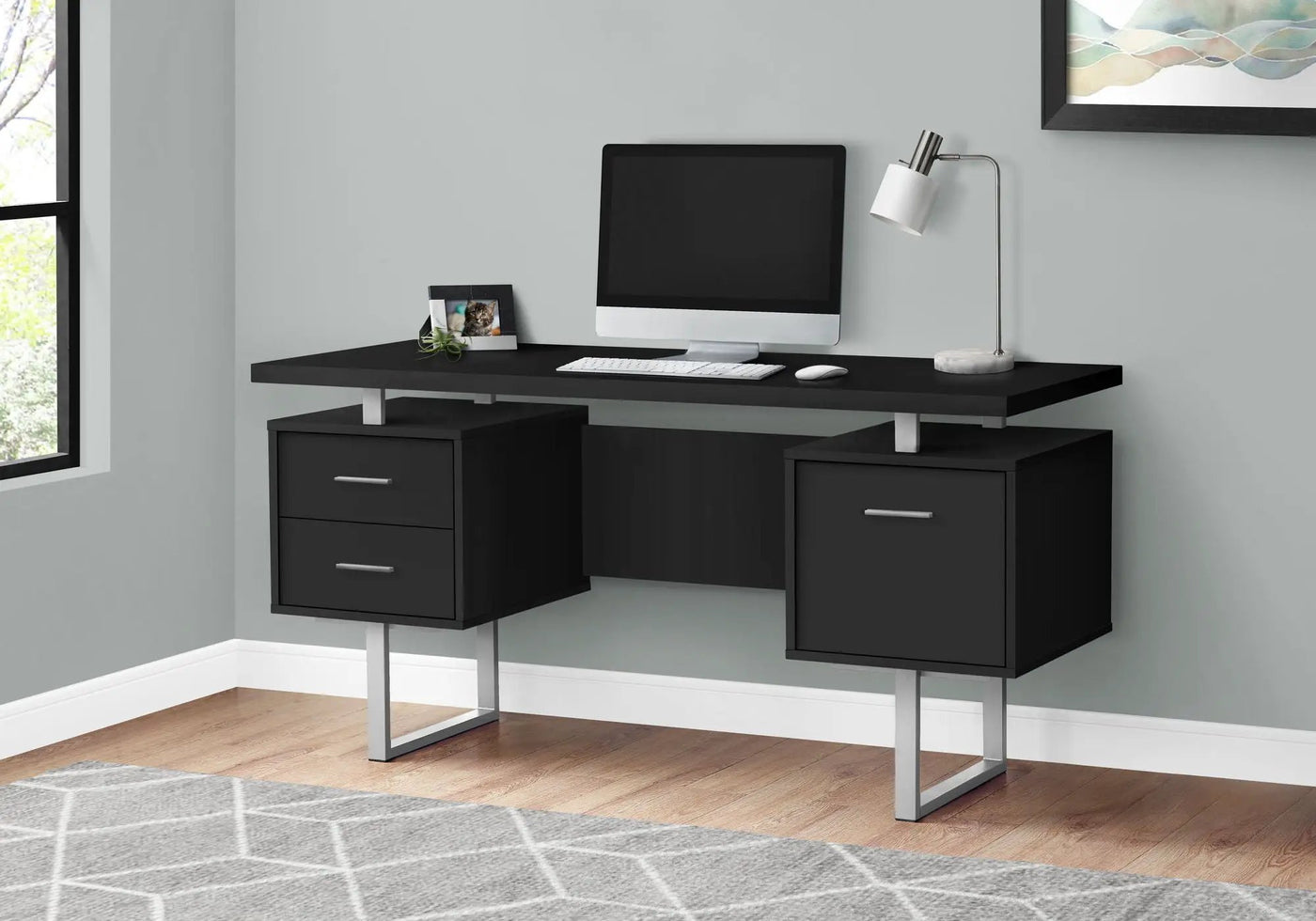 Computer Desk For Home Office With Storage Drawers by HouseOfZazla