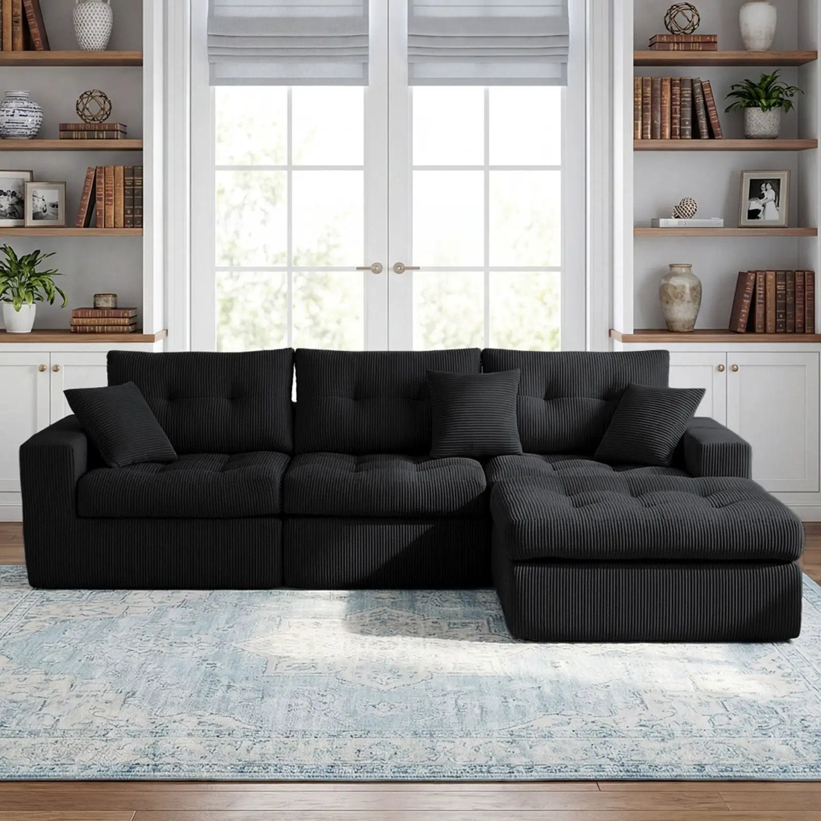 Corner Chaise L-Shaped Sectional Sofa Bed by HouseOfZazla