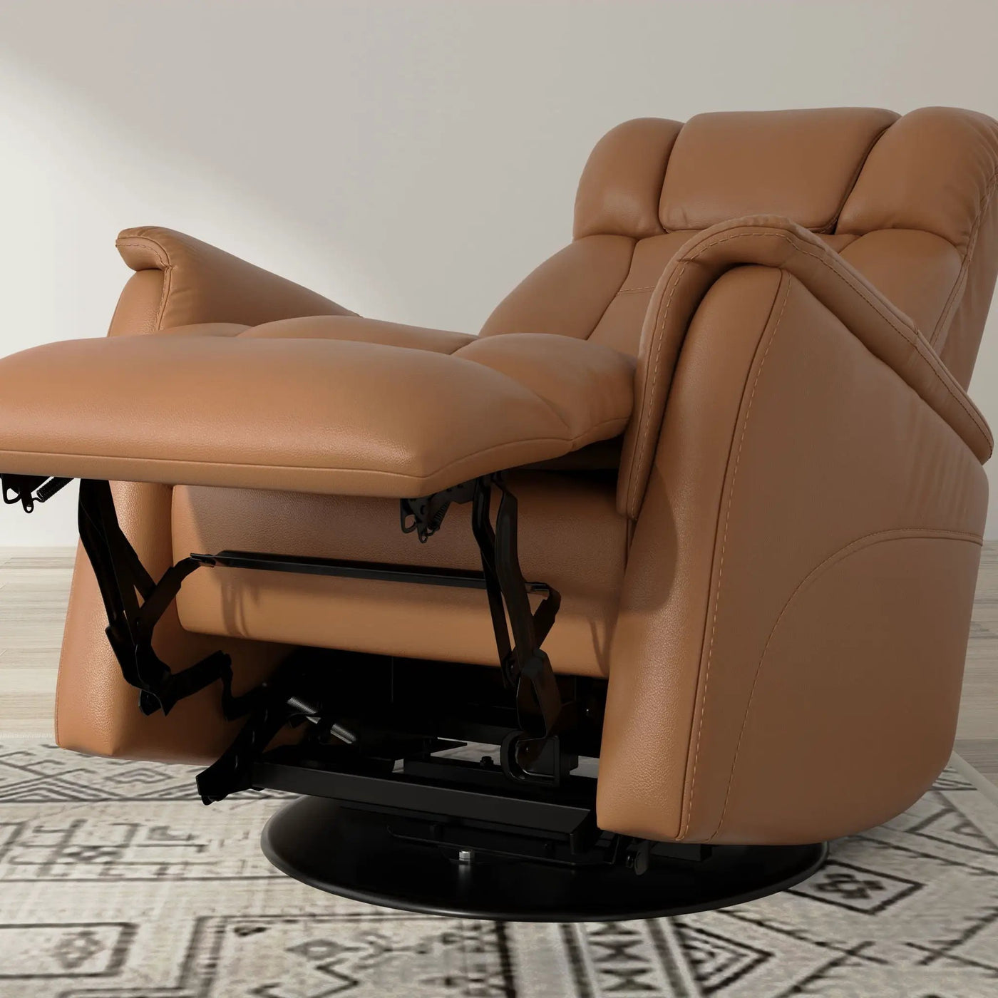 Bentley - Swivel Glider Recliner With Manual Adjustable Headrest & Footrest by HouseOfZazla