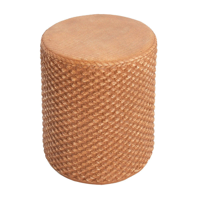 Evie Outdoor Patio Round MGO Side Table Brown by HouseOfZazla