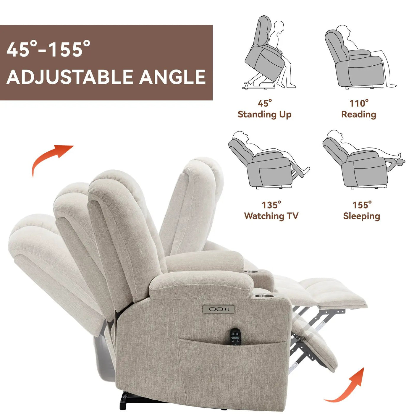 Power Lift Recliner Chair with Massage and Heat by HouseOfZazla