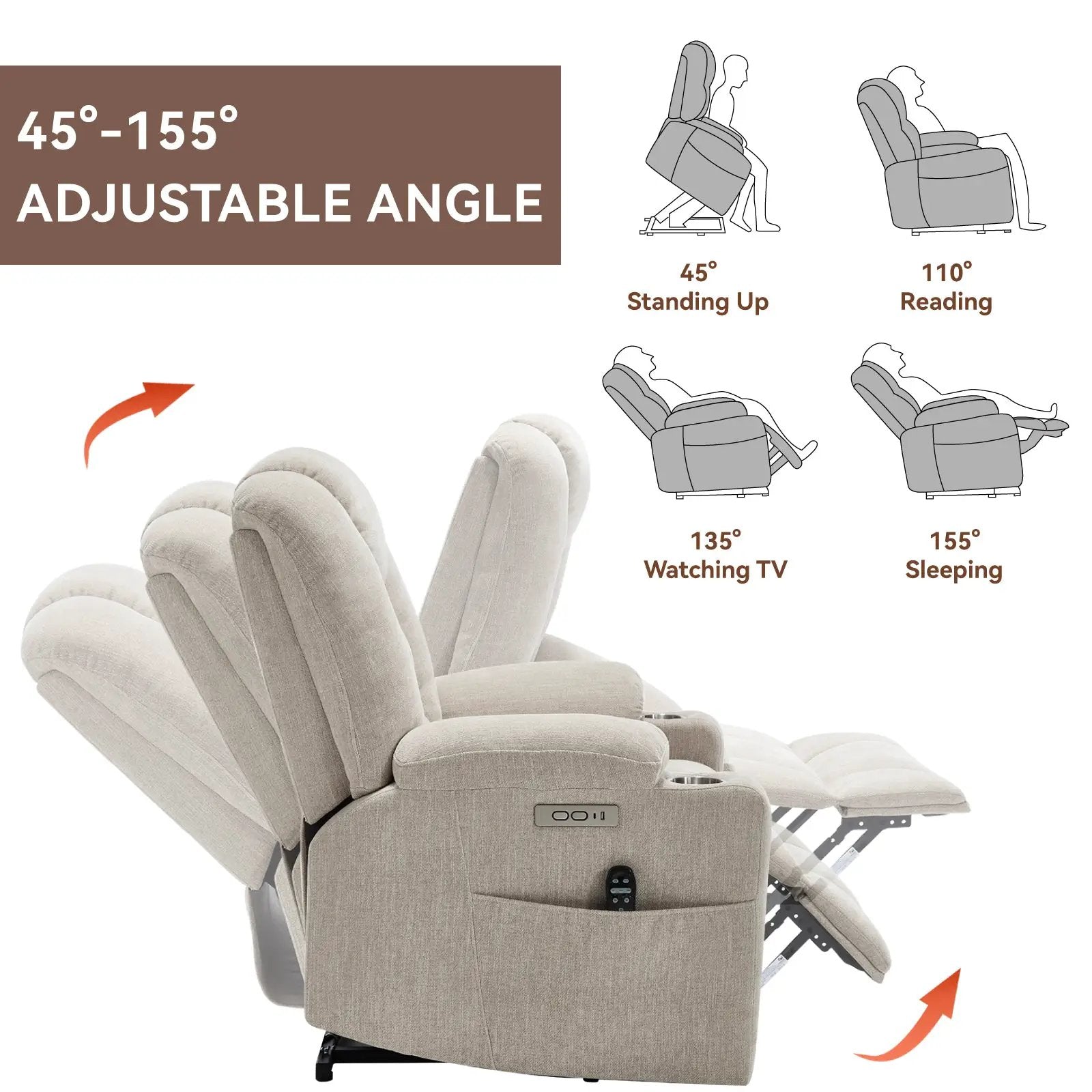 Power Lift Recliner Chair with Massage and Heat by HouseOfZazla