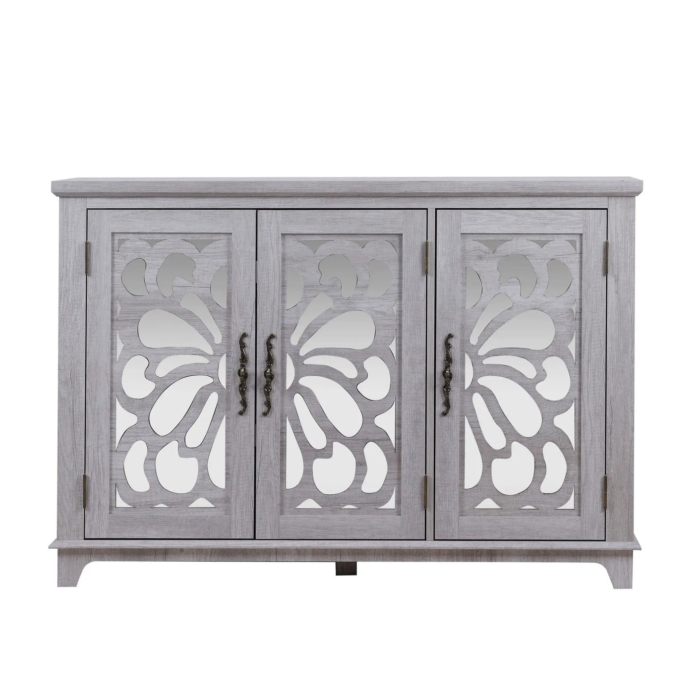 3 Door Mirrored Sideboard Cabinet With Adjustable Shelves by HouseOfZazla