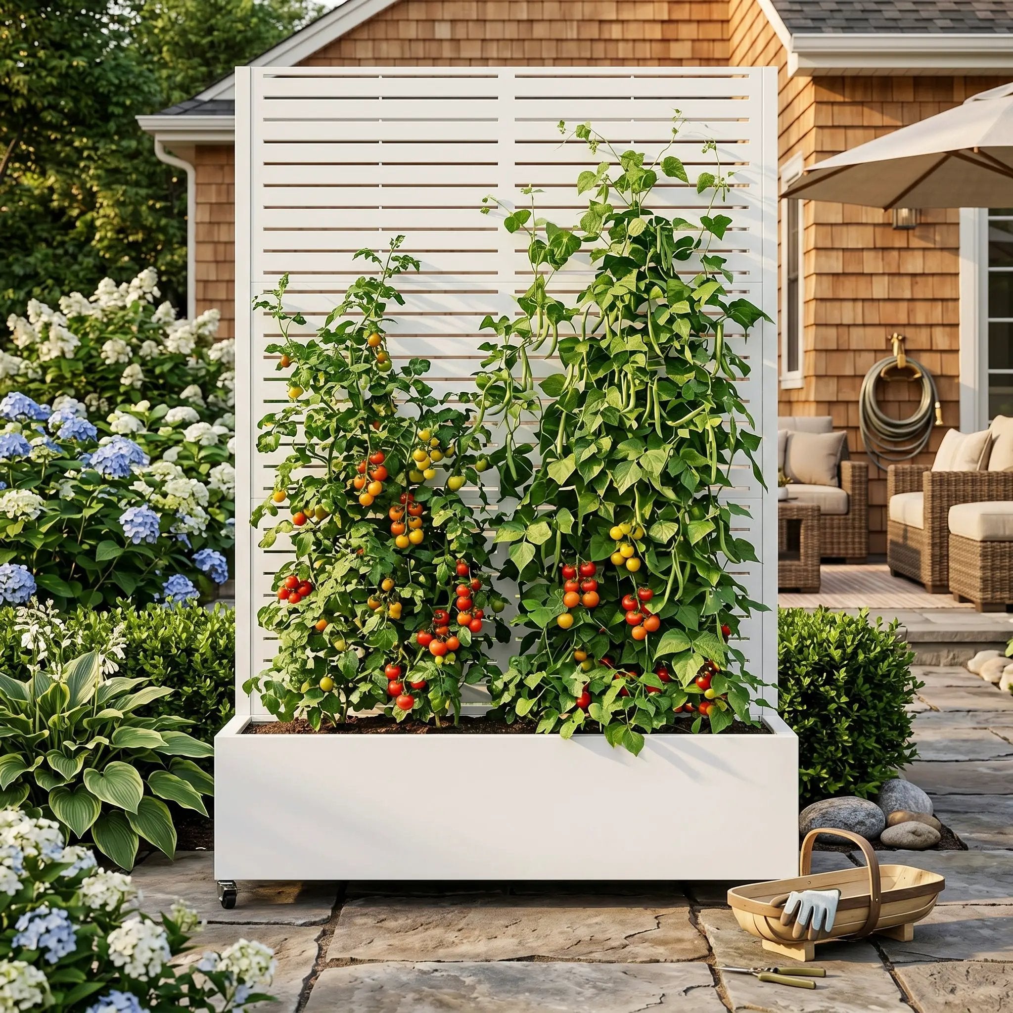 Metal Planter Box with Trellis by HouseOfZazla