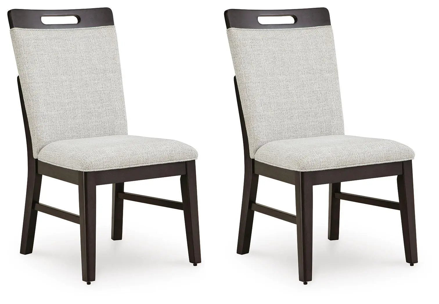 Neymorton - Dining Upholstered Side Chair (Set of 2) - Light Gray / Brown by Unique Piece Furniture