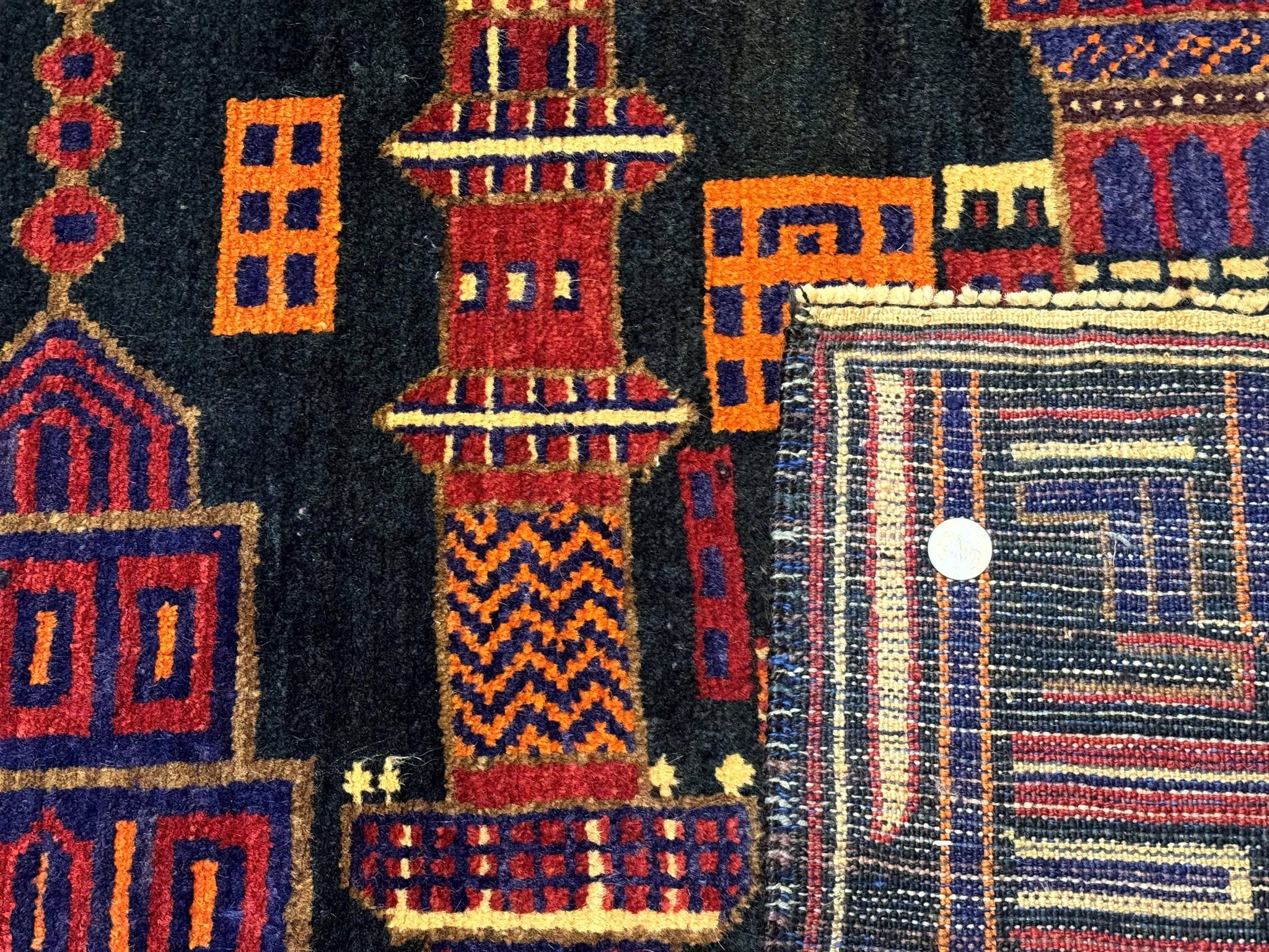 Balouch Rug 3x5, City Pictorial, Afghan Rug by Jewel Rugs