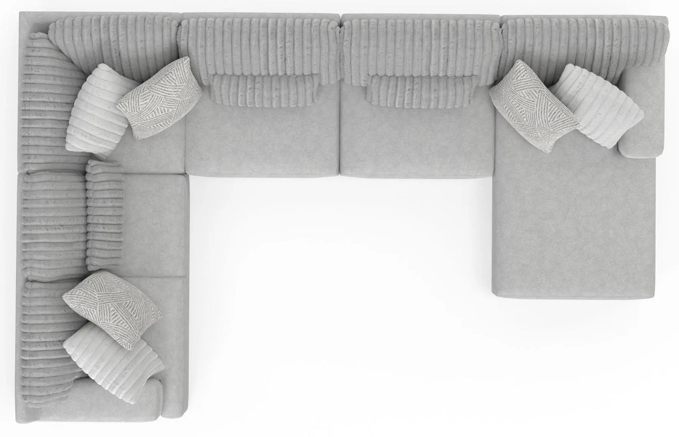Logan - Upholstered Sectional With Comfort Coil Seating And Accent Pillows Included by Unique Piece Furniture