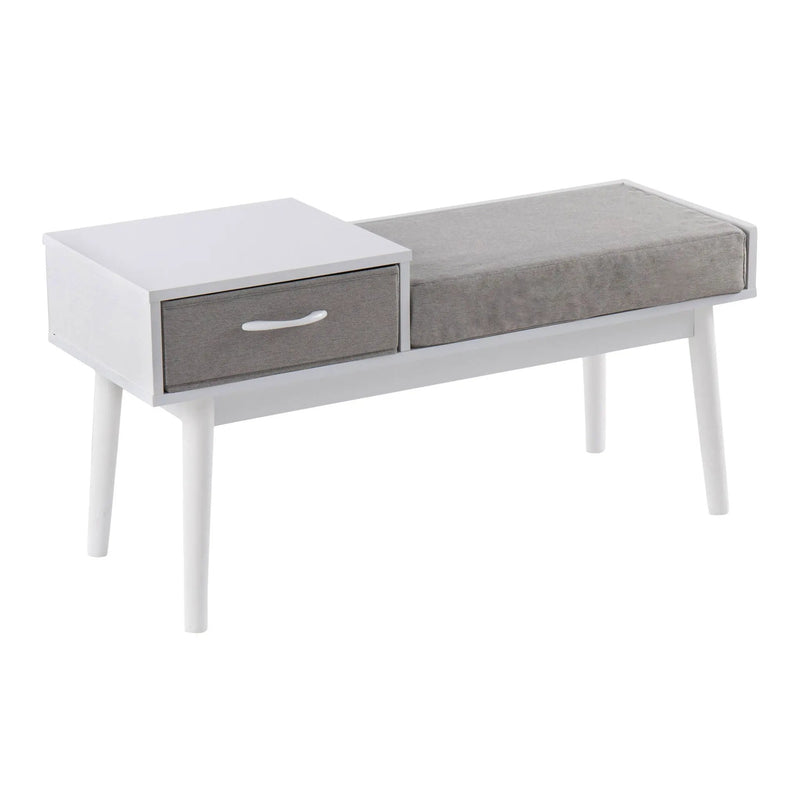 Telephone Contemporary Bench With Pull Out Drawer by Unique Piece Furniture