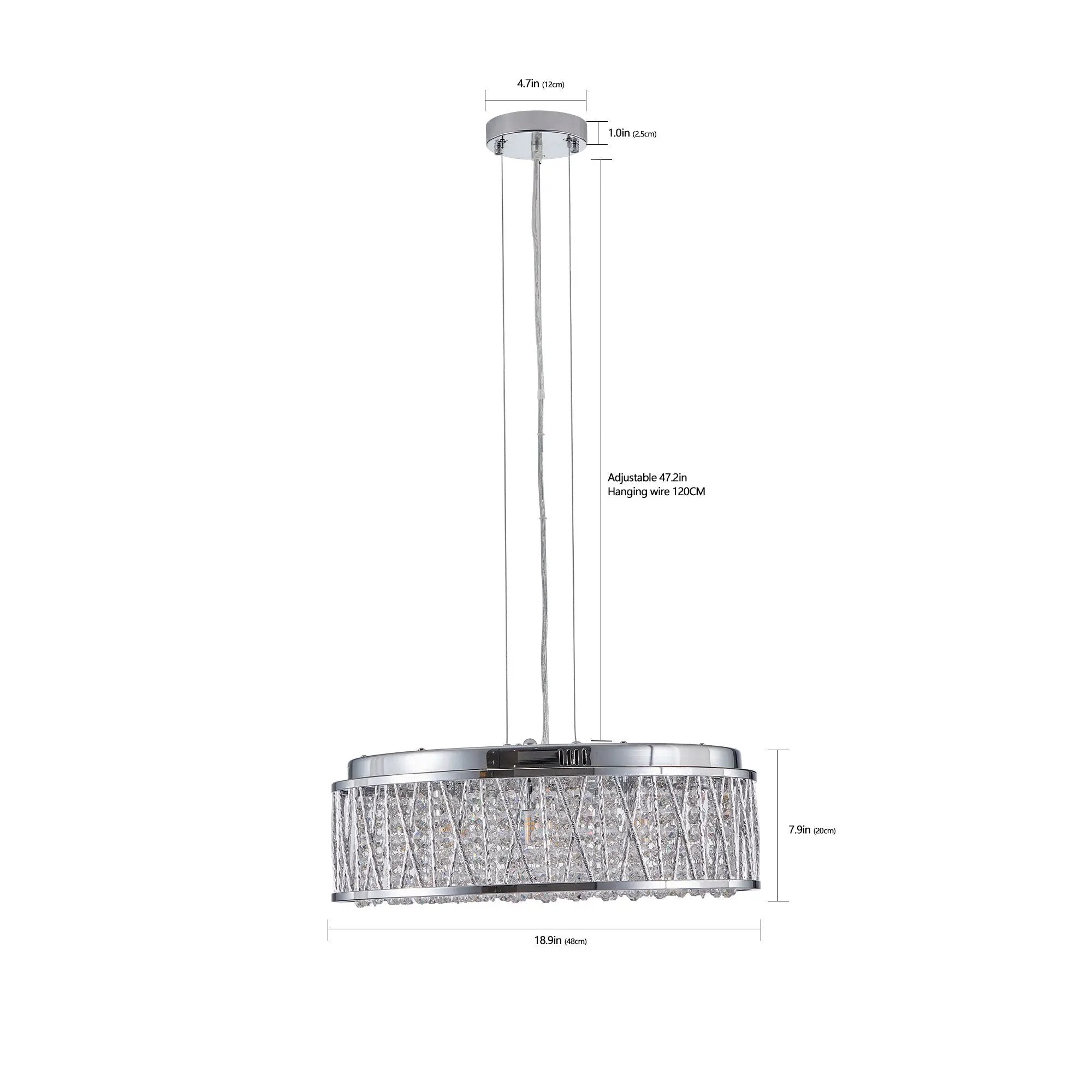 Modern Crystal Chandelier - 19 Inches by HouseOfZazla