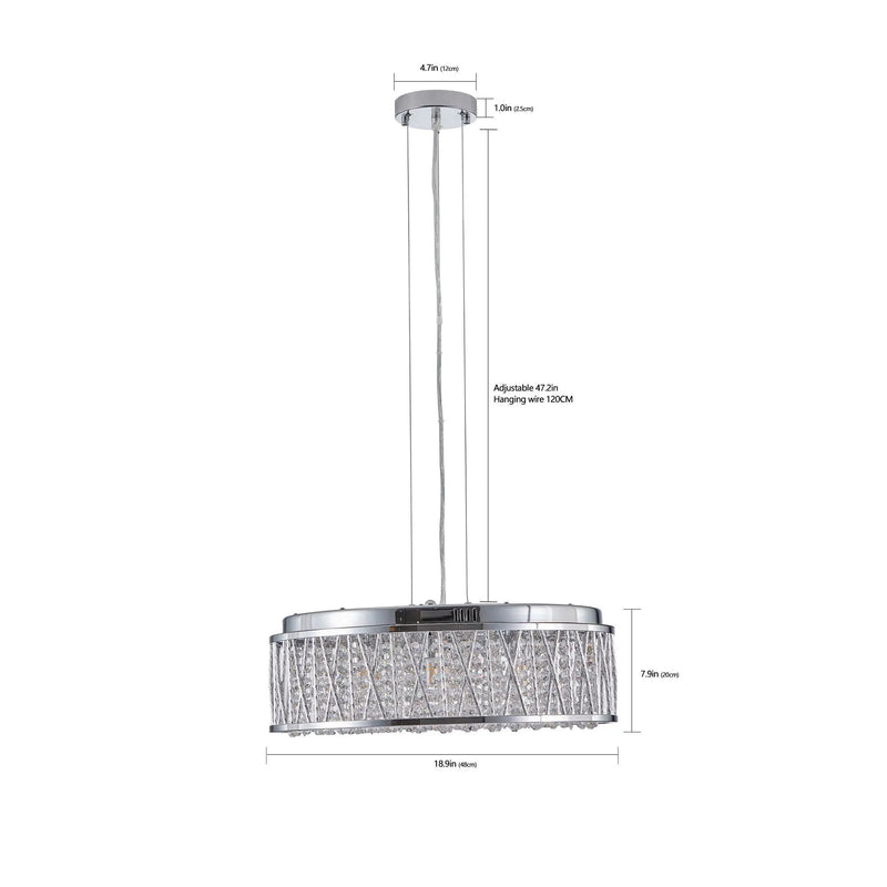 Modern Crystal Chandelier - 19 Inches by HouseOfZazla