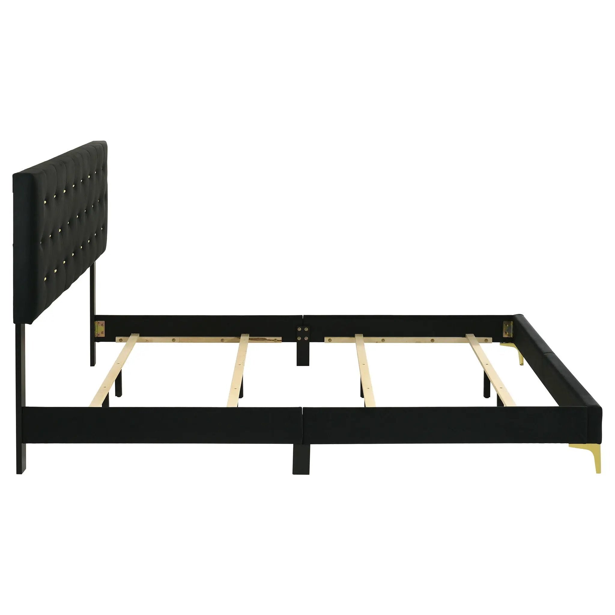 Kendall Upholstered California King Panel Bed Black by Unique Piece Furniture