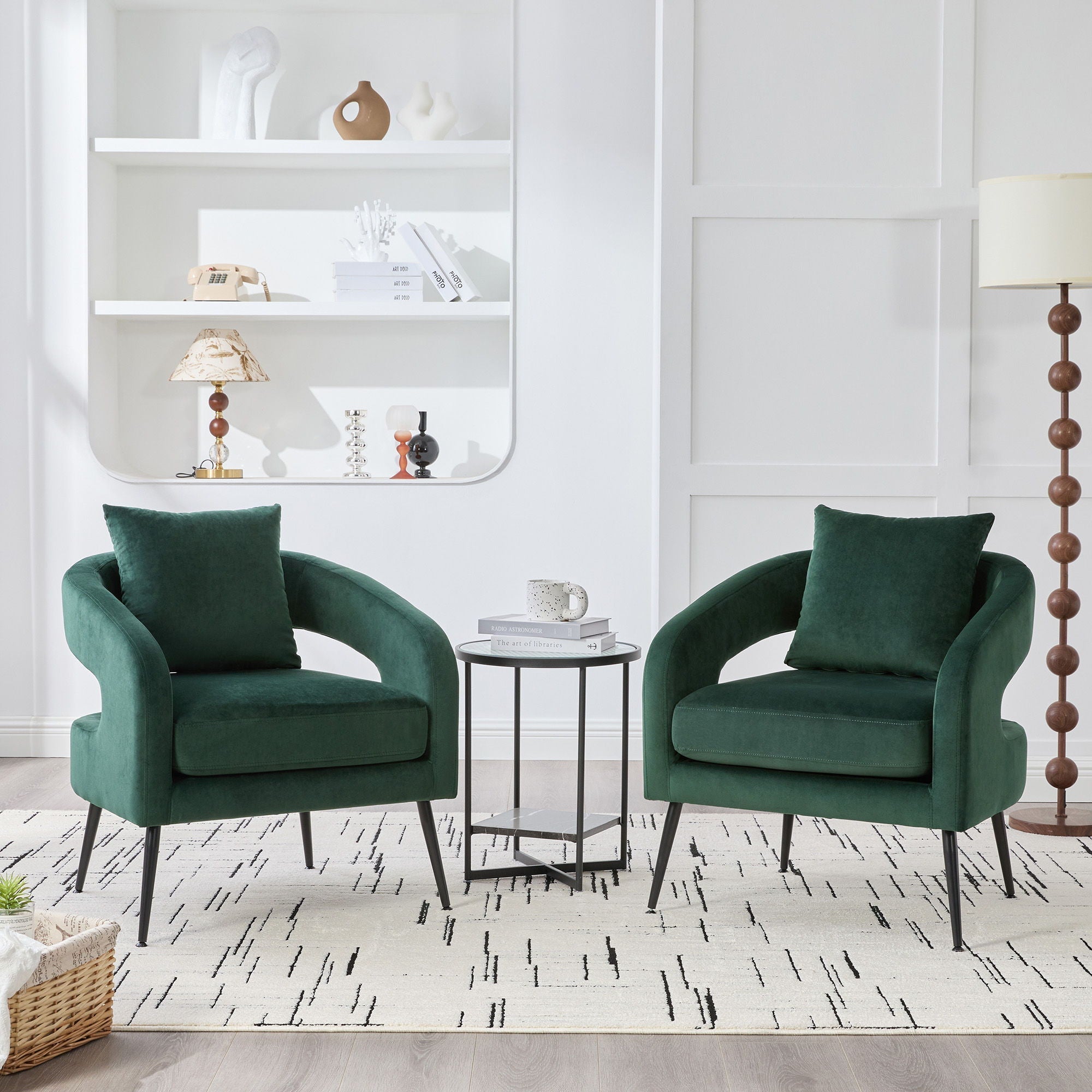 Open Back Accent Chair, Round Sofa Lounge Armchair by HouseOfZazla