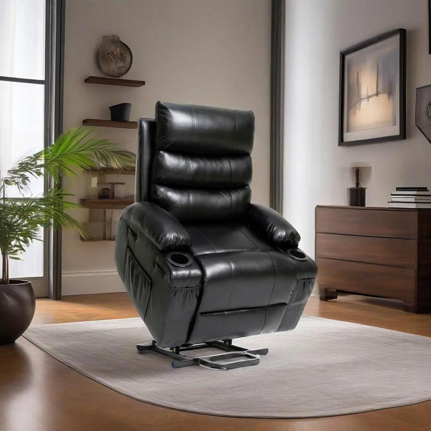 Large Electric Power Lift Recliner Chair Sofa with Massage and Heat by HouseOfZazla