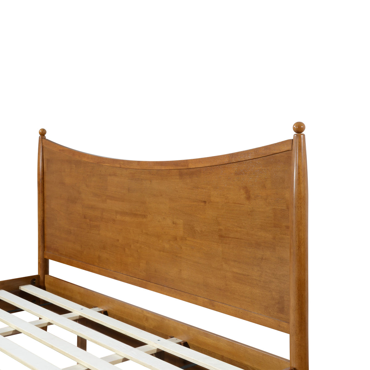 Classic Transitional Queen Size Solid Wood Platform Bed Frame, photo 7 of 10