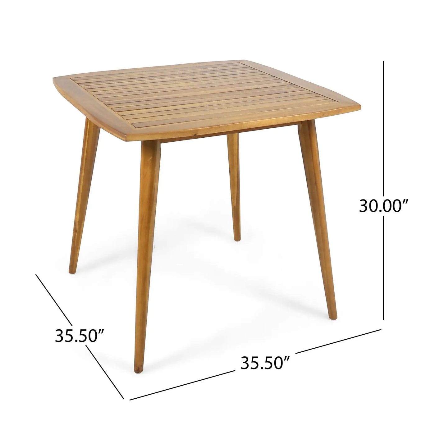 Modern Indoor Square Acacia Wood Dining Table with Toothpick Leg Design by HouseOfZazla