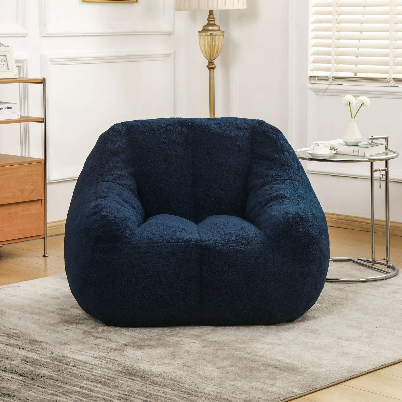 Comfy Bean Bag Chair With Memory Foam Filler, Tufted Soft by HouseOfZazla