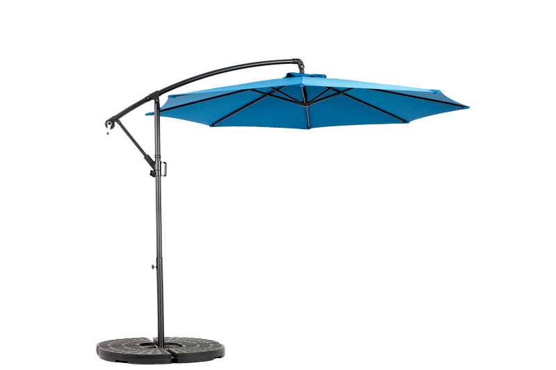10ft Offset Hanging Market Patio Umbrella with Easy Tilt Adjustment by HouseOfZazla