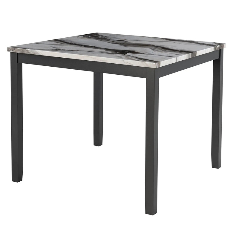 Leoncia - Bar Table And 4 Bar Stools - Espresso / White by HouseOfZazla