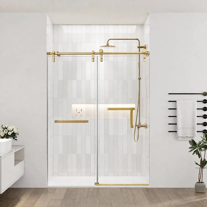 60 Inches x 76 Inches Frameless Single Sliding Shower Door by HouseOfZazla