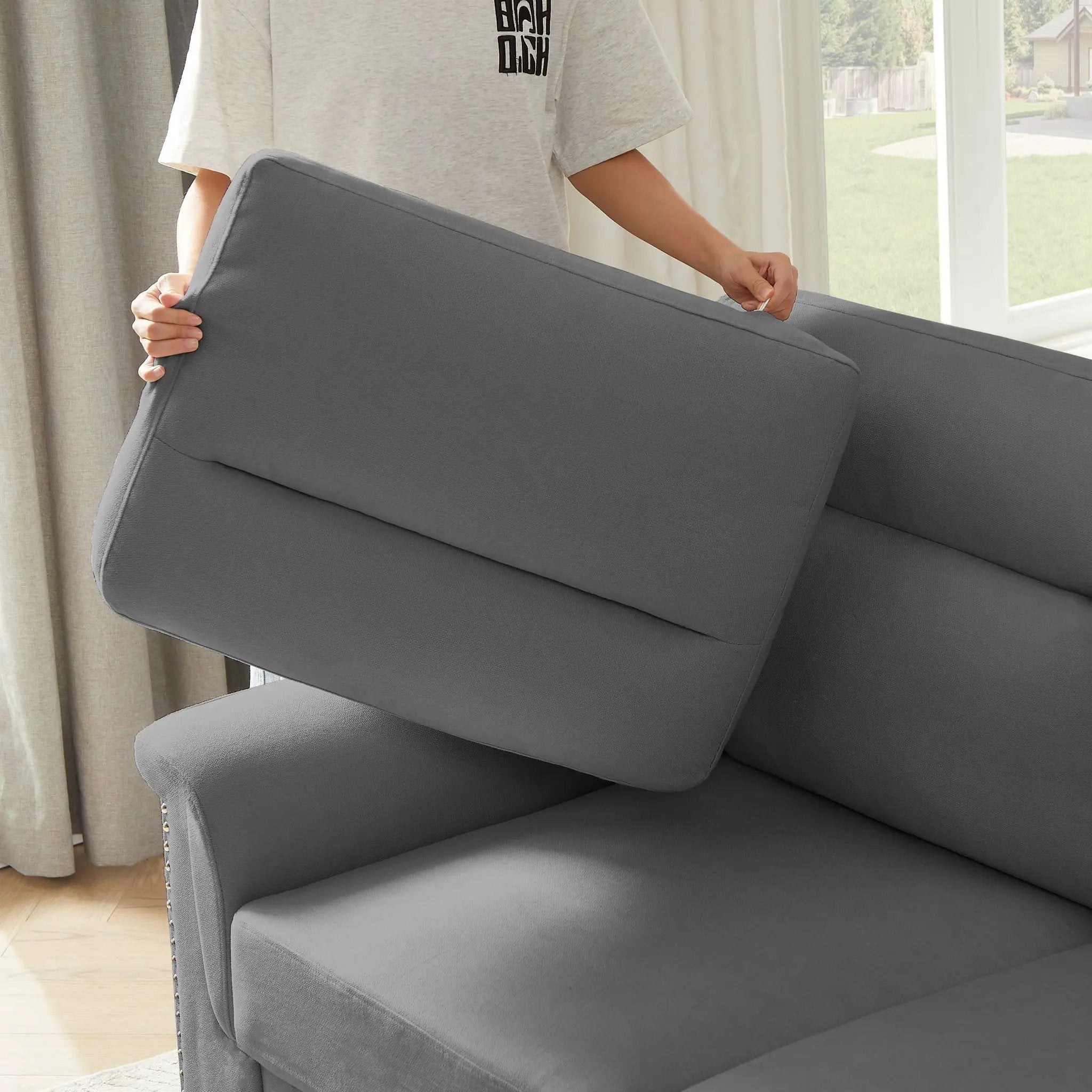 3 Seater Elegant Stationary Sofa by Unique Piece Furniture