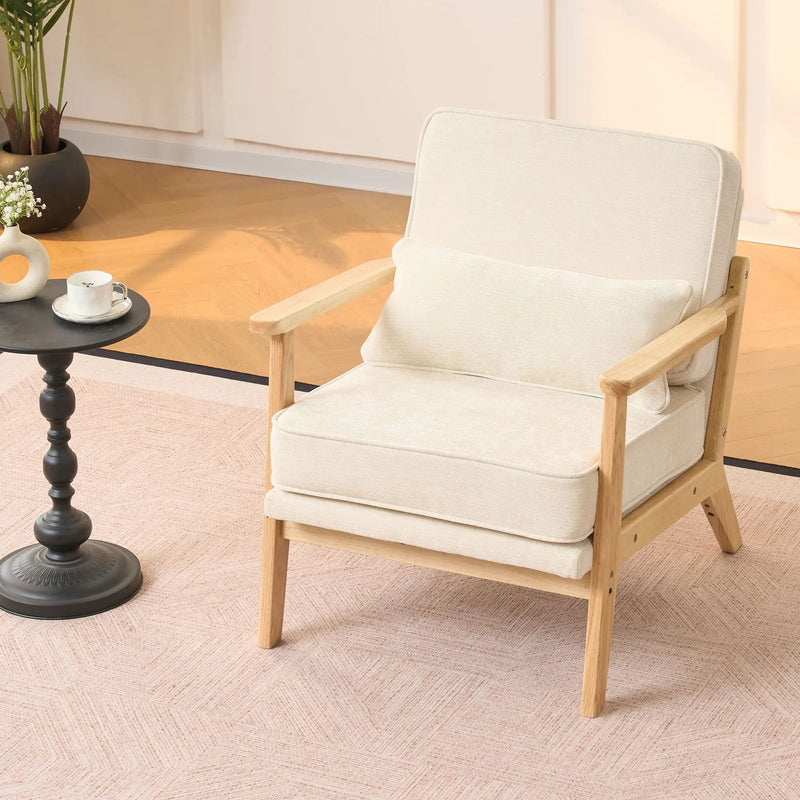Living Room Chair With Lumbar Pillow by HouseOfZazla