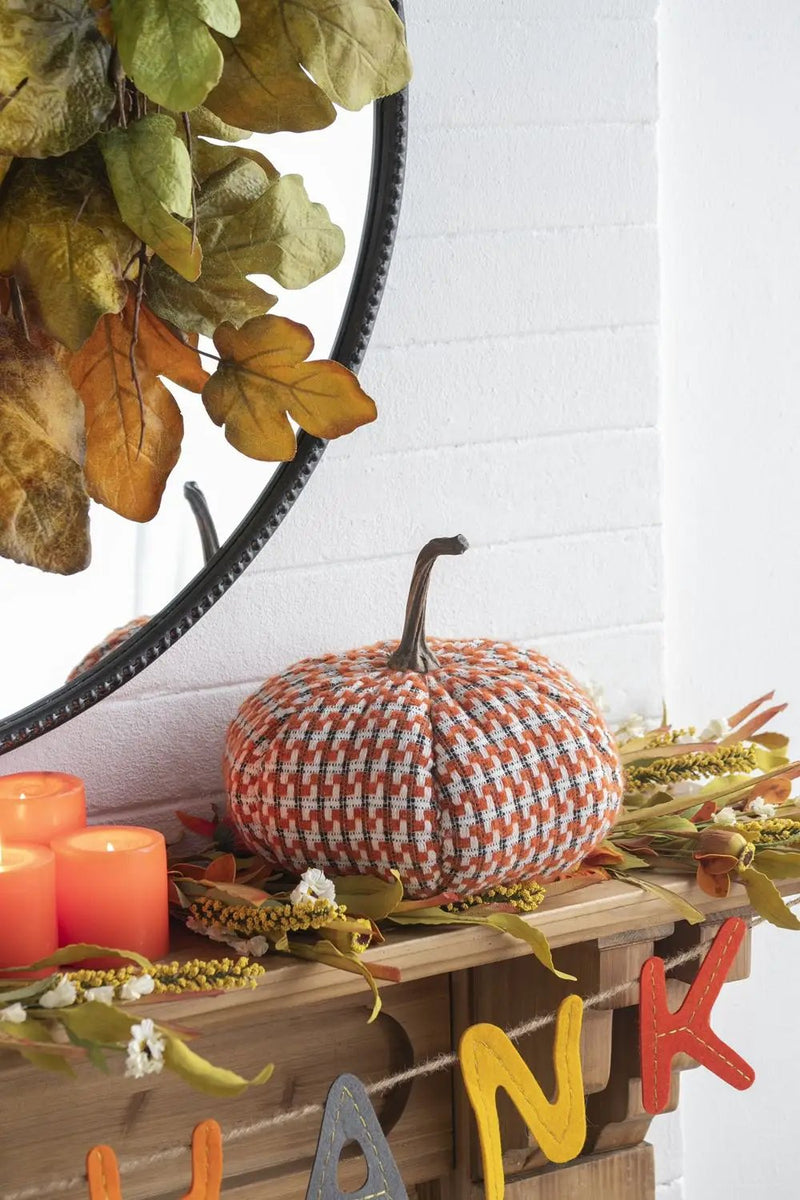 Pumpkin Ornament Decor For Holiday Harvest Festival Fall Festival & Thanksgiving (Set of 2) - Orange Multi by Unique Piece Furniture