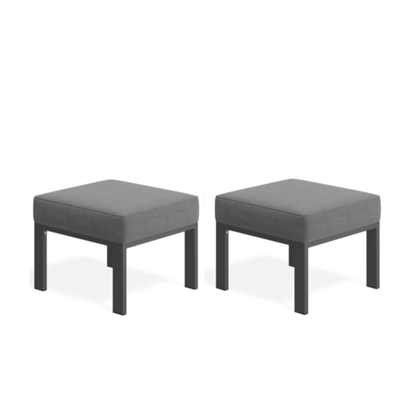 All-Weather Patio Ottomans With Thick Cushions (Set of 2) by HouseOfZazla