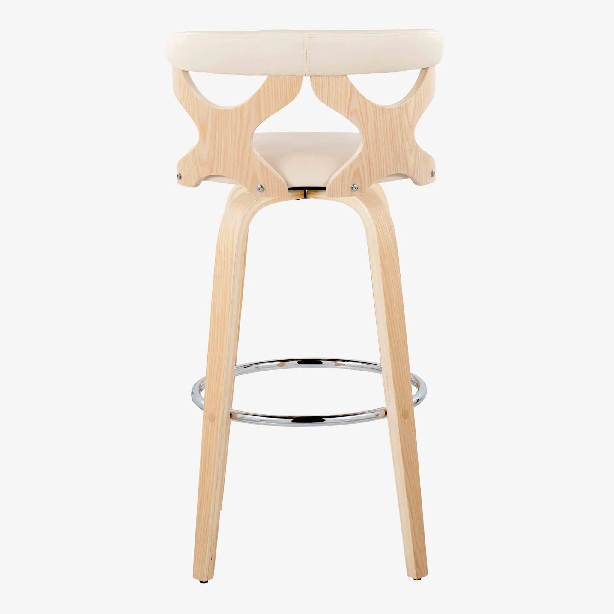 Gardenia - Contemporary Fixed Height Barstool With Swivel With Round Footrest (Set of 2) by Unique Piece Furniture