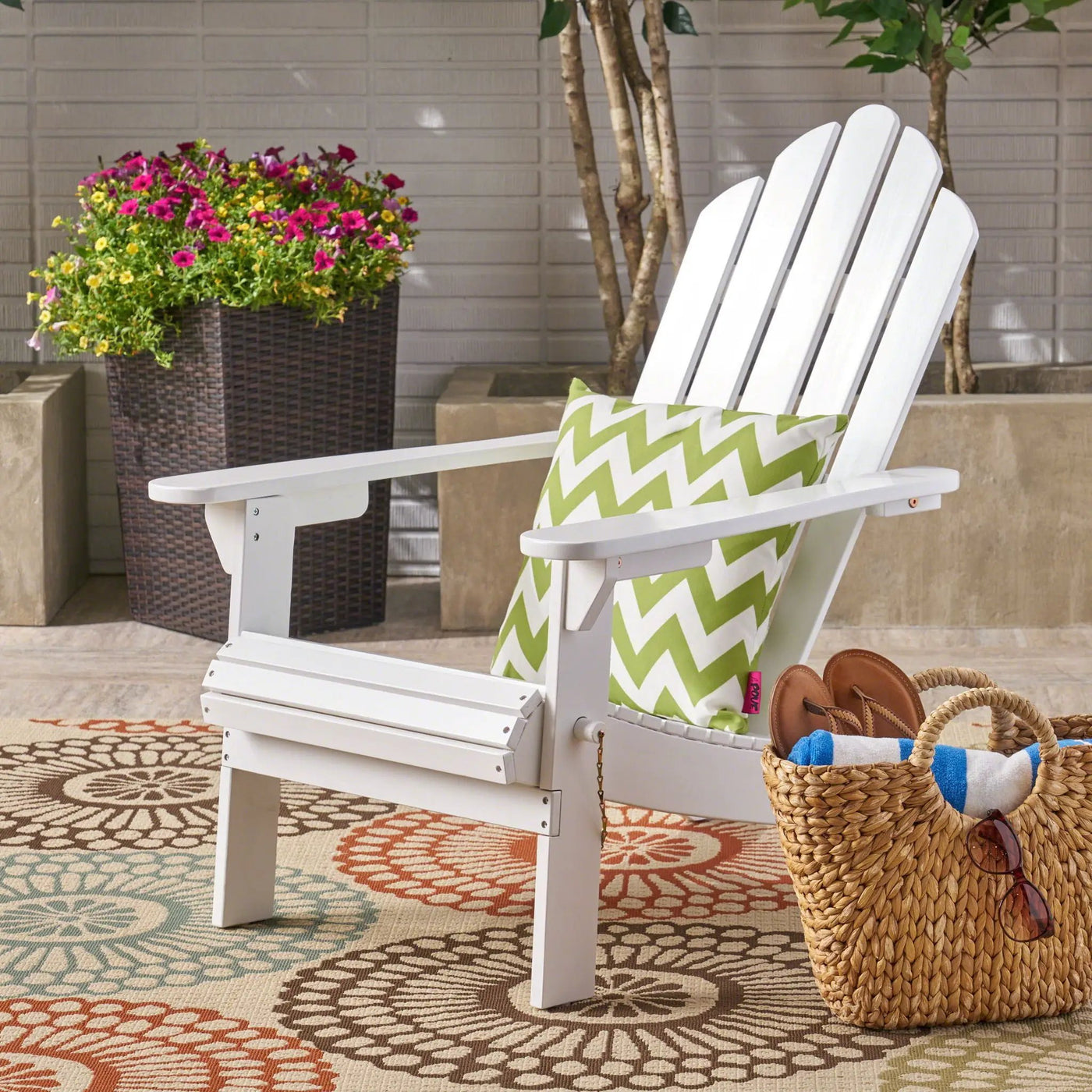 Aurascape Outdoor Acacia Wood Foldable Adirondack Chair by HouseOfZazla