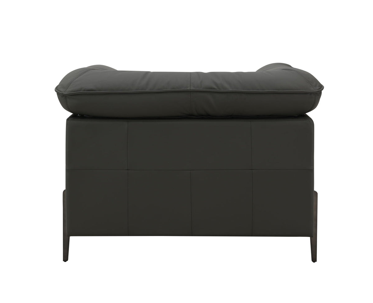 Top Grain Leather Chair with Memory Foam Cushions – Black, photo 7 of 7