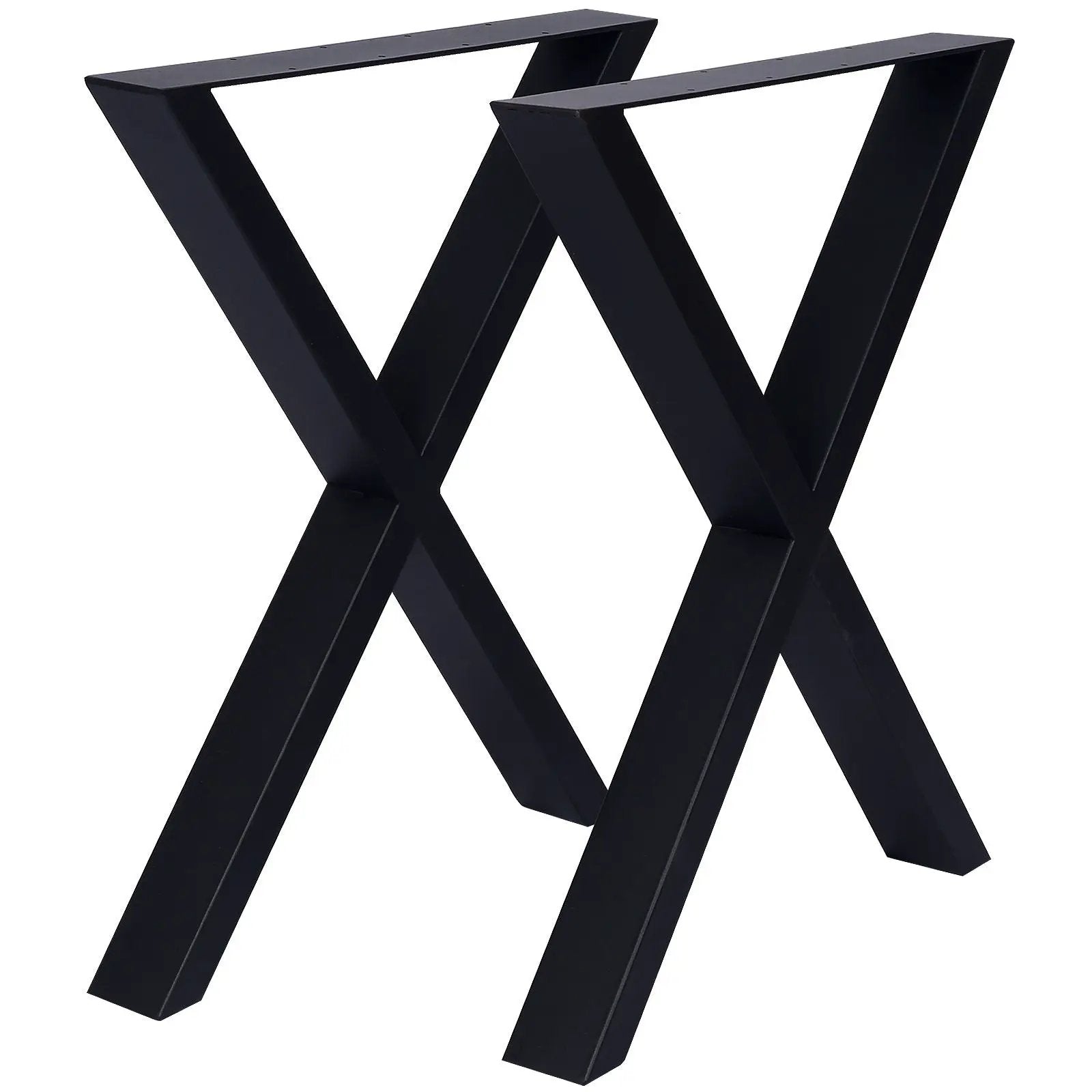 X Table Legs 28X 24", Wide Metal Table Legs, Heavy Duty Steel Desk Legs Table Leg Dining Table Legs Coffee Desk Leg (Set of 2) - Black by HouseOfZazla