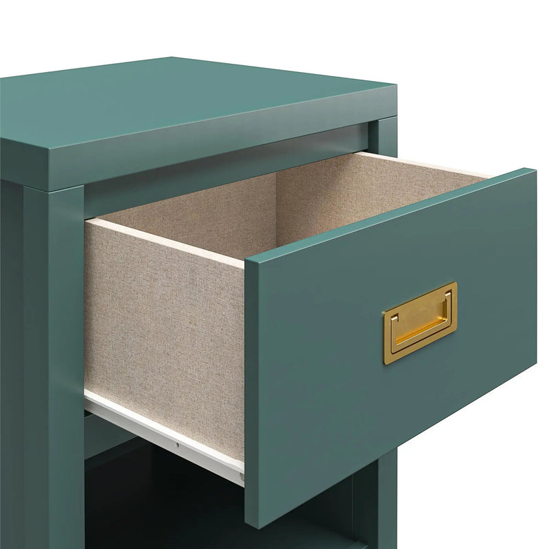 Haven - 1 Drawer Nightstand - Green by HouseOfZazla